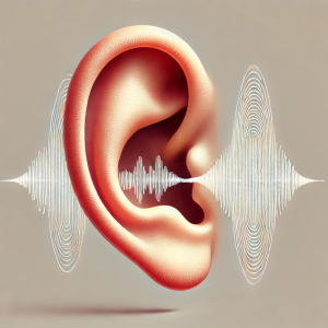 ear absorbing sound pressure waves